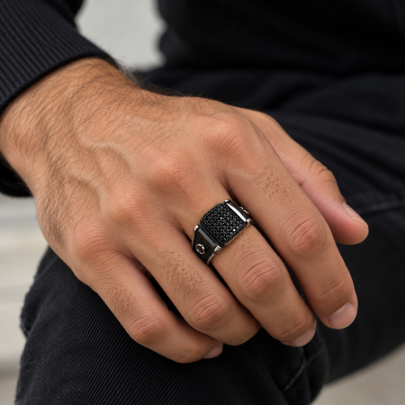 Inel Argint 925 Black Zircon Masterpiece [1]