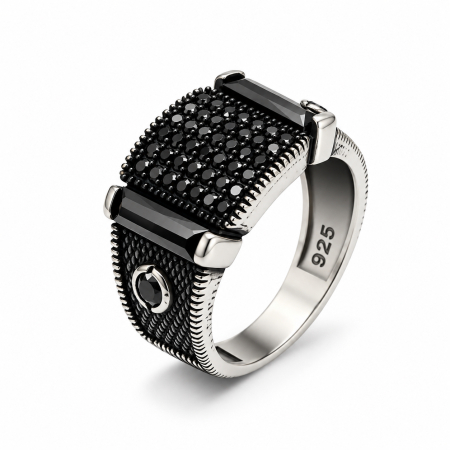 COLECTIA ARGINT - Inel Argint 925 Black Zircon Masterpiece