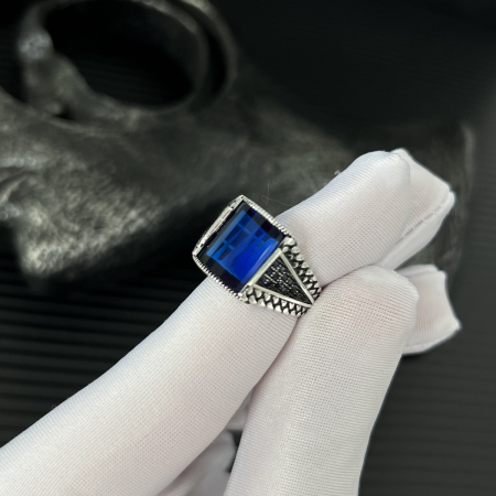 Inel Argint 925 Blue Imperial Stone [2]