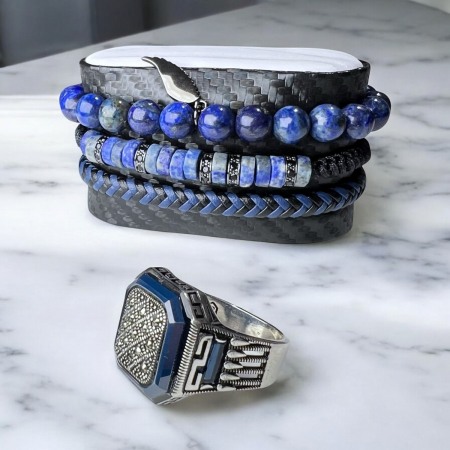 Inel Argint 925 Blue Onix Masterpiece [1]