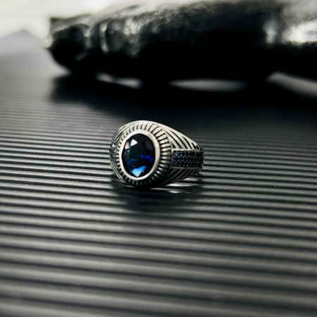 Inel Argint 925 Blue Stones [2]