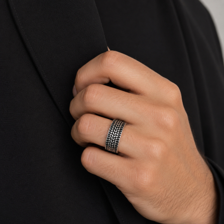 Inel Argint 925 Braided Zirconium [1]