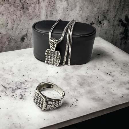 Inel Argint 925 Bricks [2]