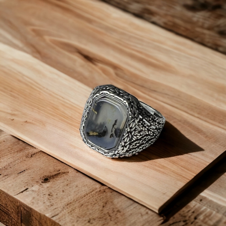 Inel Argint 925 Brooks Abstract Stone [2]