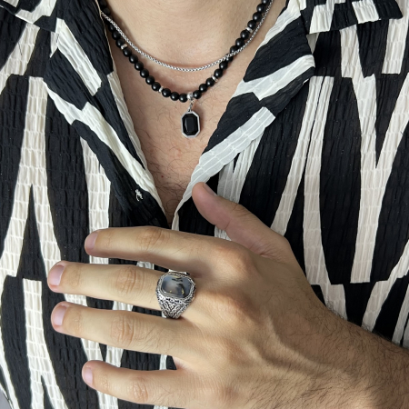 Inel Argint 925 Brooks Abstract Stone [1]