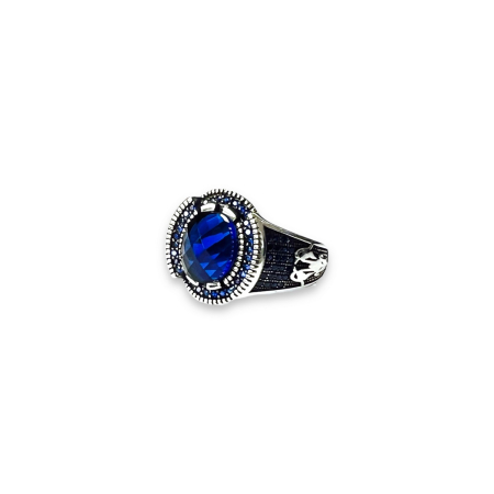 Inel Argint 925 Brooks Blue Stone Dolphin [0]