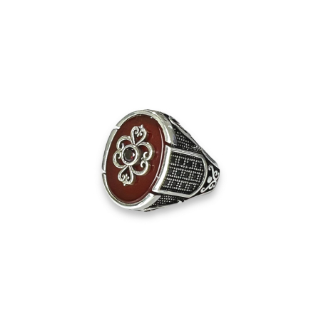 INELE ARGINT - Inel Argint 925 Brooks Burgunde Masterpiece
