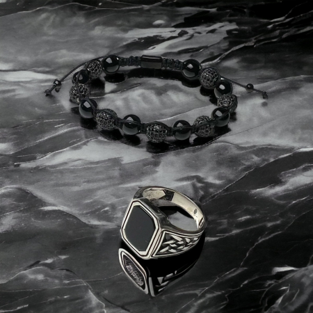 Inel Argint 925 Brooks Classic Onix [1]