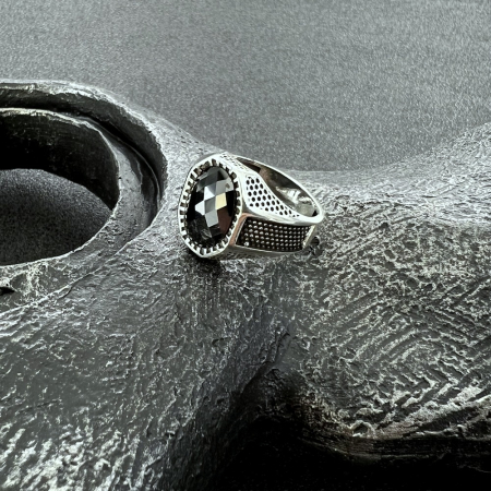 Inel Argint 925 Brooks Diamond Cut Onix [1]