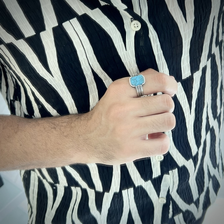 Inel Argint 925 Brooks Greek Turcoaz [2]