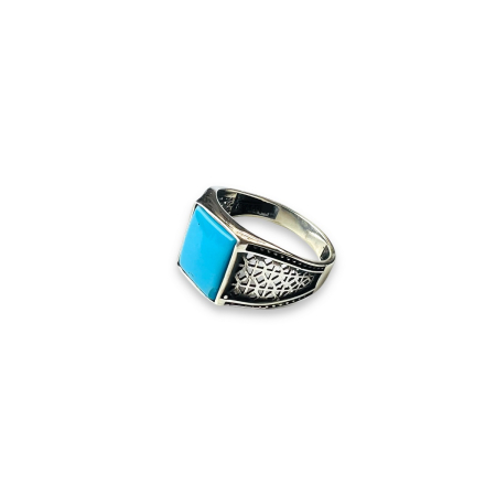 INELE ARGINT - Inel Argint 925 Brooks Greek Turcoaz