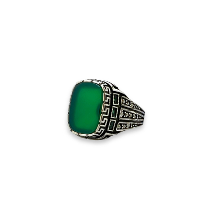 Inel Argint 925 Brooks Green Jad [0]