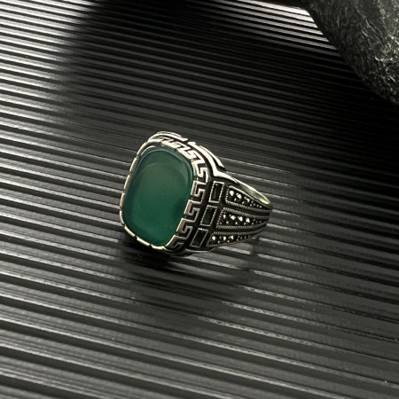 Inel Argint 925 Brooks Green Jad [1]