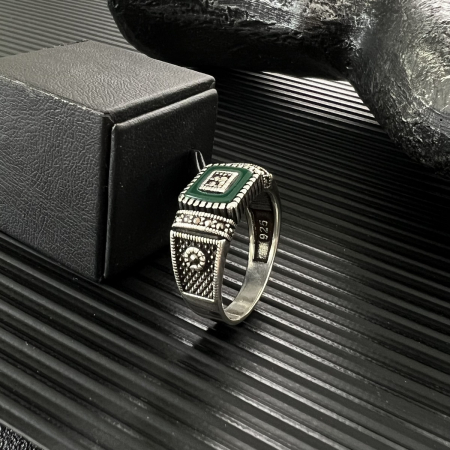 Inel Argint 925 Brooks Green Stone [1]