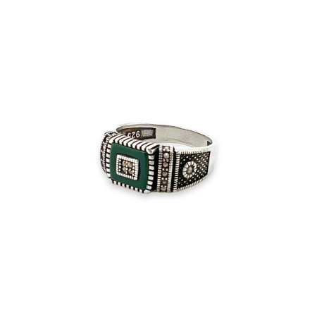 Inel Argint 925 Brooks Green Stone [0]
