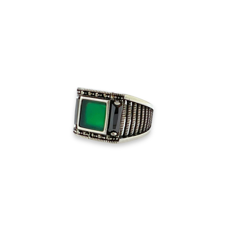INELE ARGINT - Inel Argint 925 Brooks Green Stone