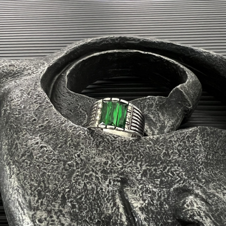 Inel Argint 925 Brooks Green Stone [2]