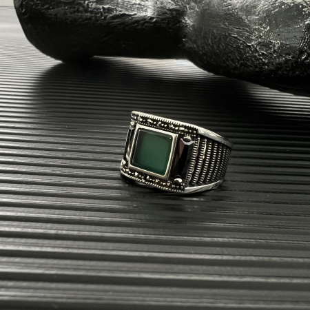 Inel Argint 925 Brooks Green Stone [1]