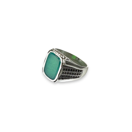INELE ARGINT - Inel Argint 925 Brooks Green Stone