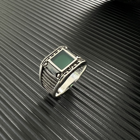 Inel Argint 925 Brooks Green Stone [2]