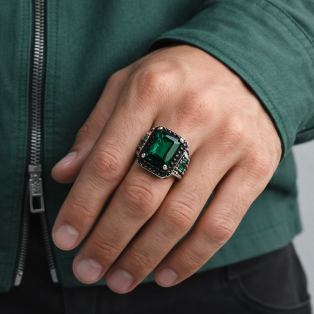 Inel Argint 925 Brooks Masterpiece Green Stone [1]