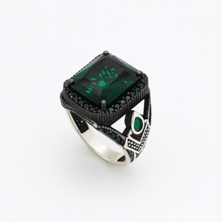 INELE ARGINT - Inel Argint 925 Brooks Masterpiece Piatra Verde