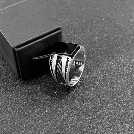 Inel Argint 925 Brooks Onix Stones [3]