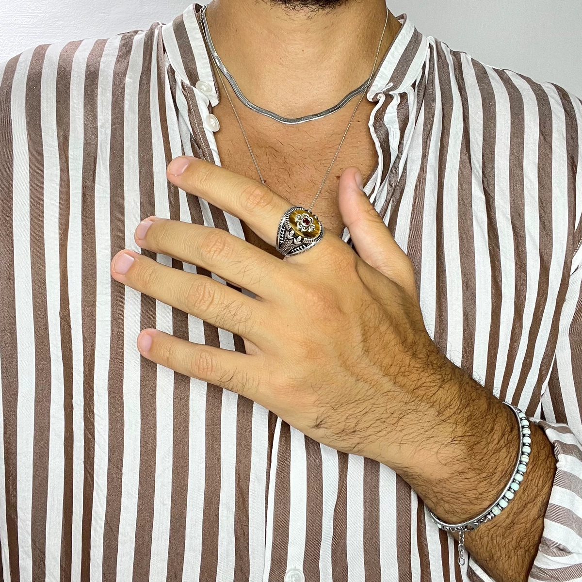 Inel Argint 925 Brooks Tiger Eye Masterpiece [2]