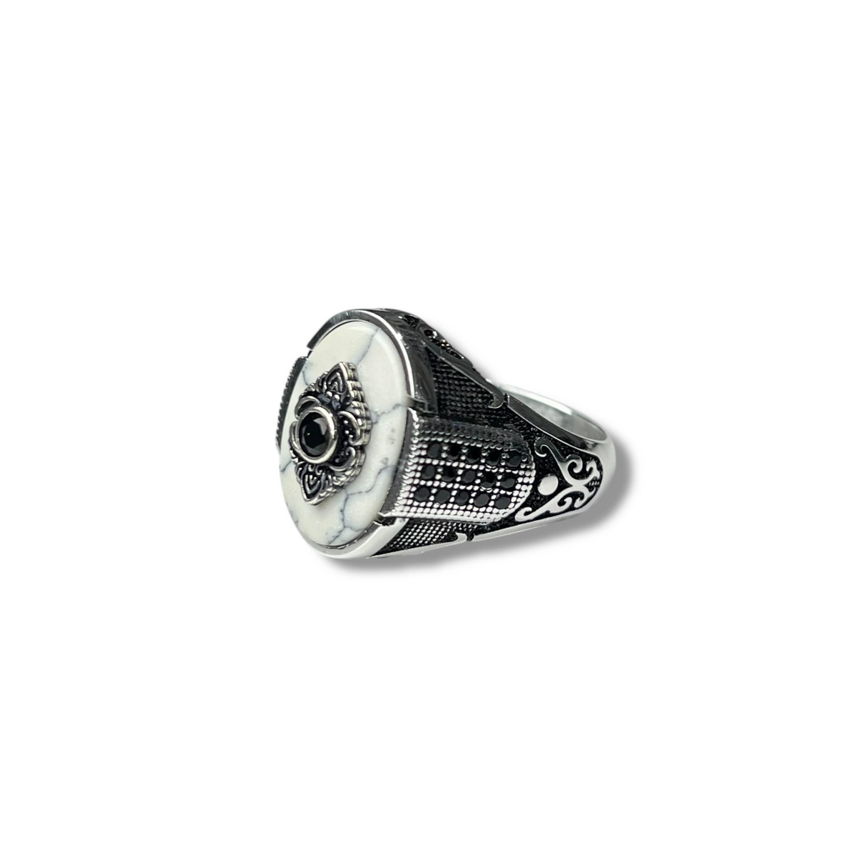 INELE ARGINT - Inel Argint 925 Brooks White Howlite