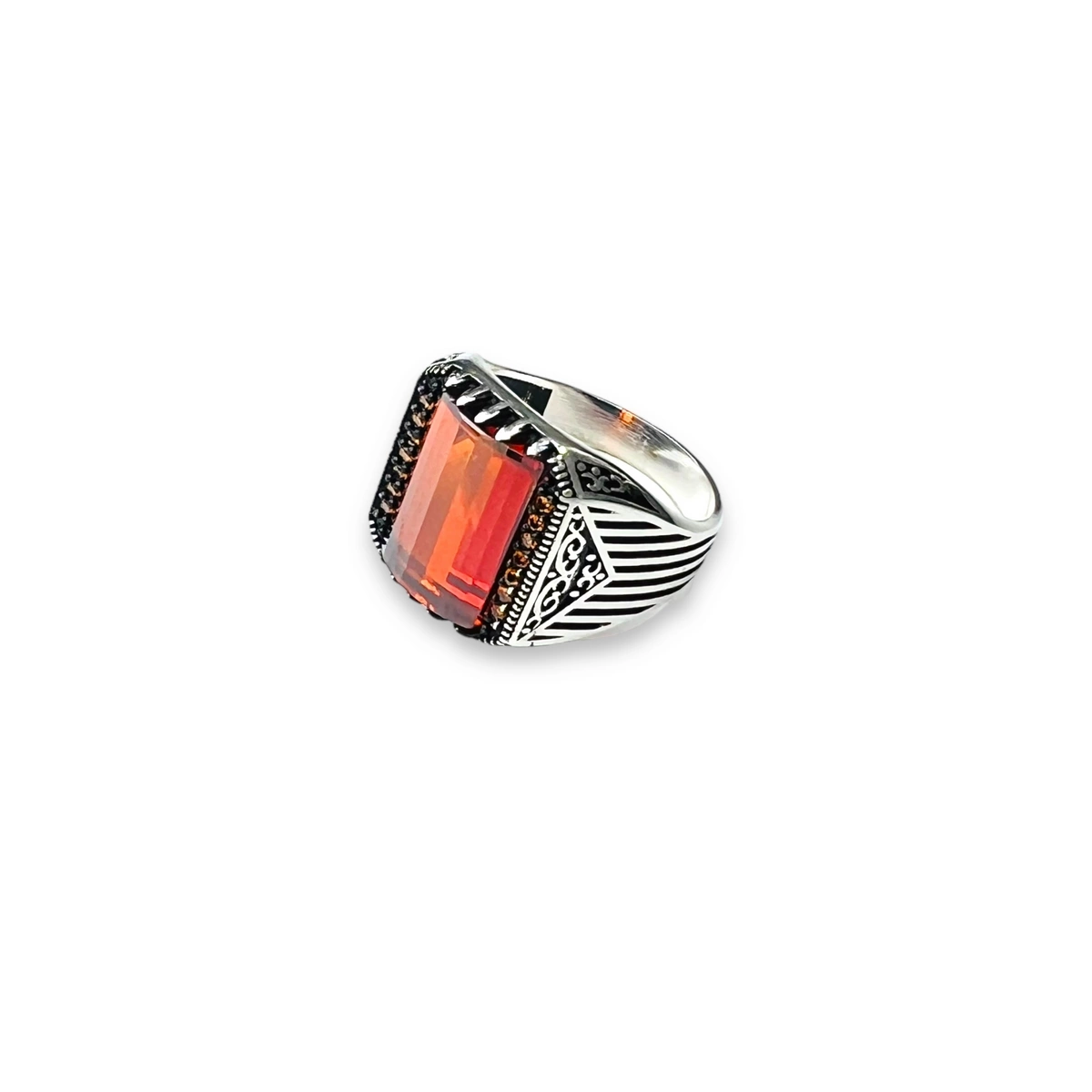 INELE ARGINT - Inel Argint 925 Burgund Stone