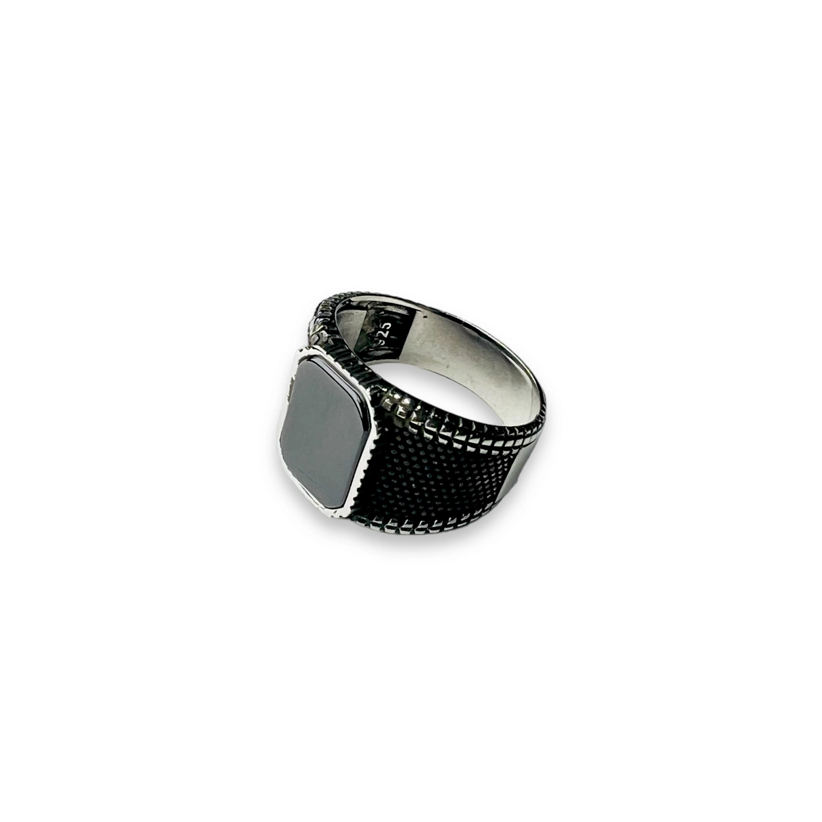 INELE ARGINT - Inel Argint 925 Classic Men Black Onix