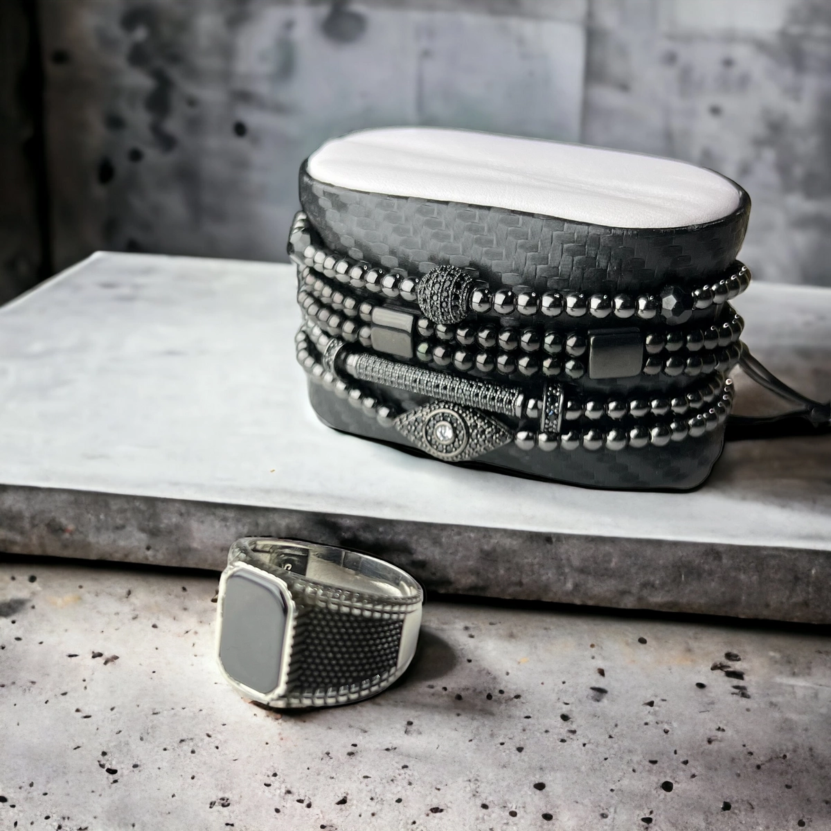 Inel Argint 925 Classic Men Black Onix [2]