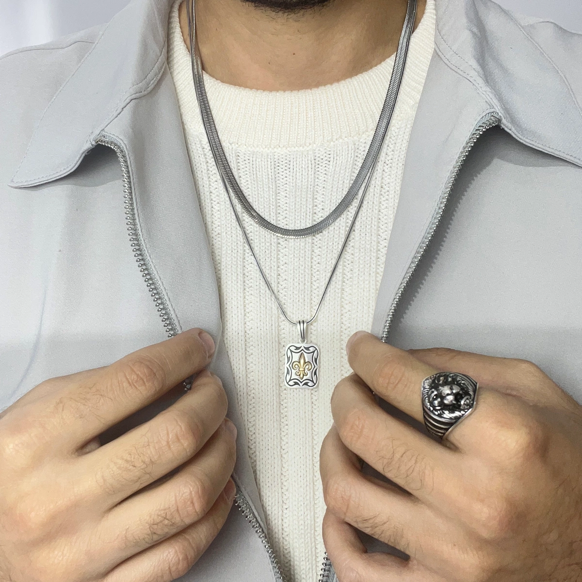 Inel Argint 925 Classic Men King Lion [1]