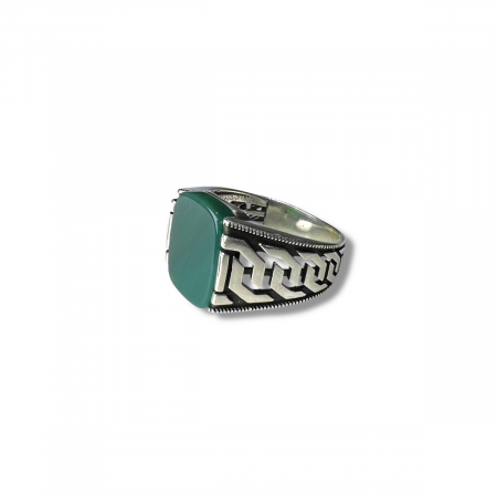COLECTIA ARGINT - Inel Argint 925 Cuban Design Green