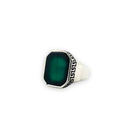 Inel Argint 925 Green Stone [0]
