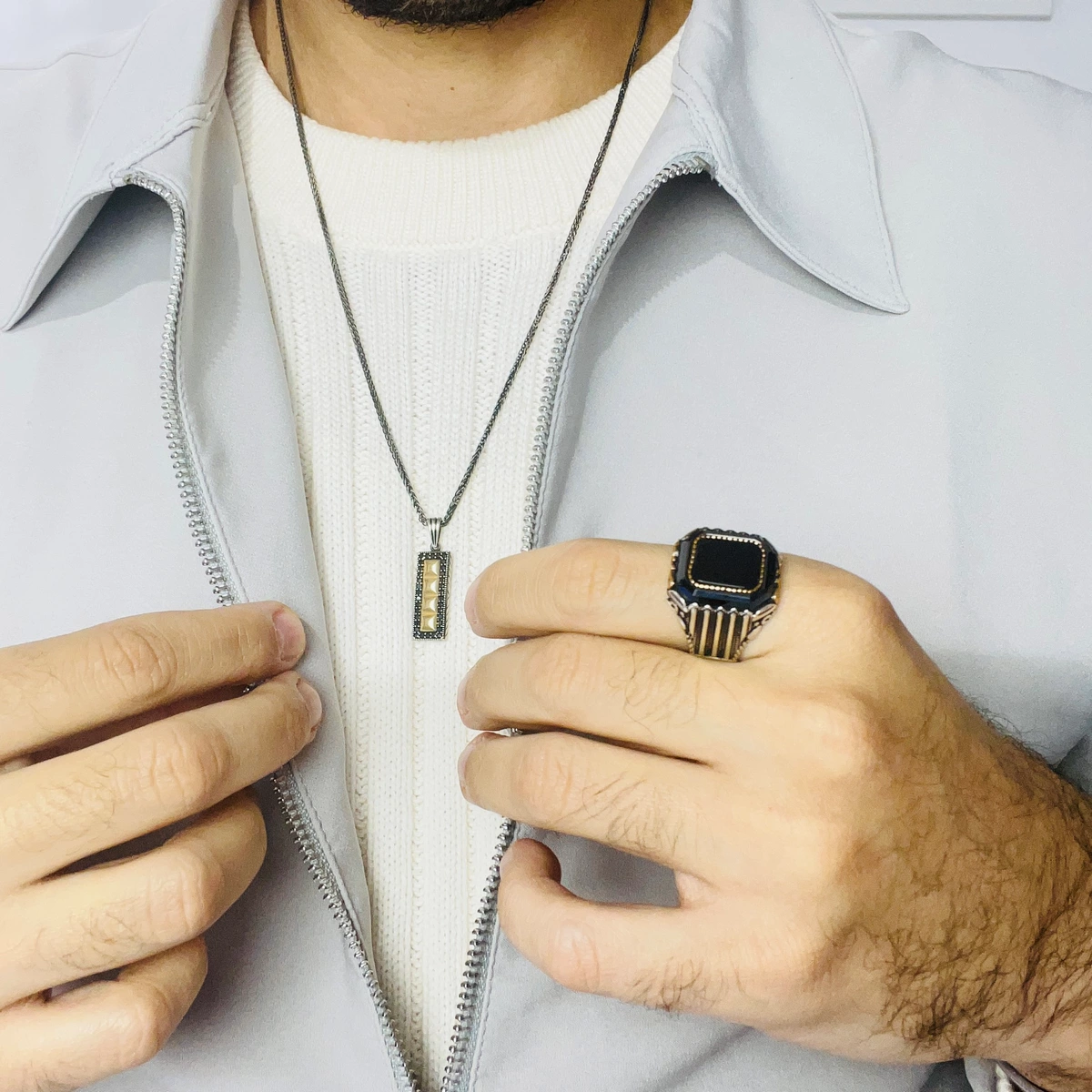 Inel Argint 925 Mastercraft Onix Gothic [1]