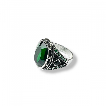 COLECTIA ARGINT - Inel Argint 925 Masterpiece Green Stone