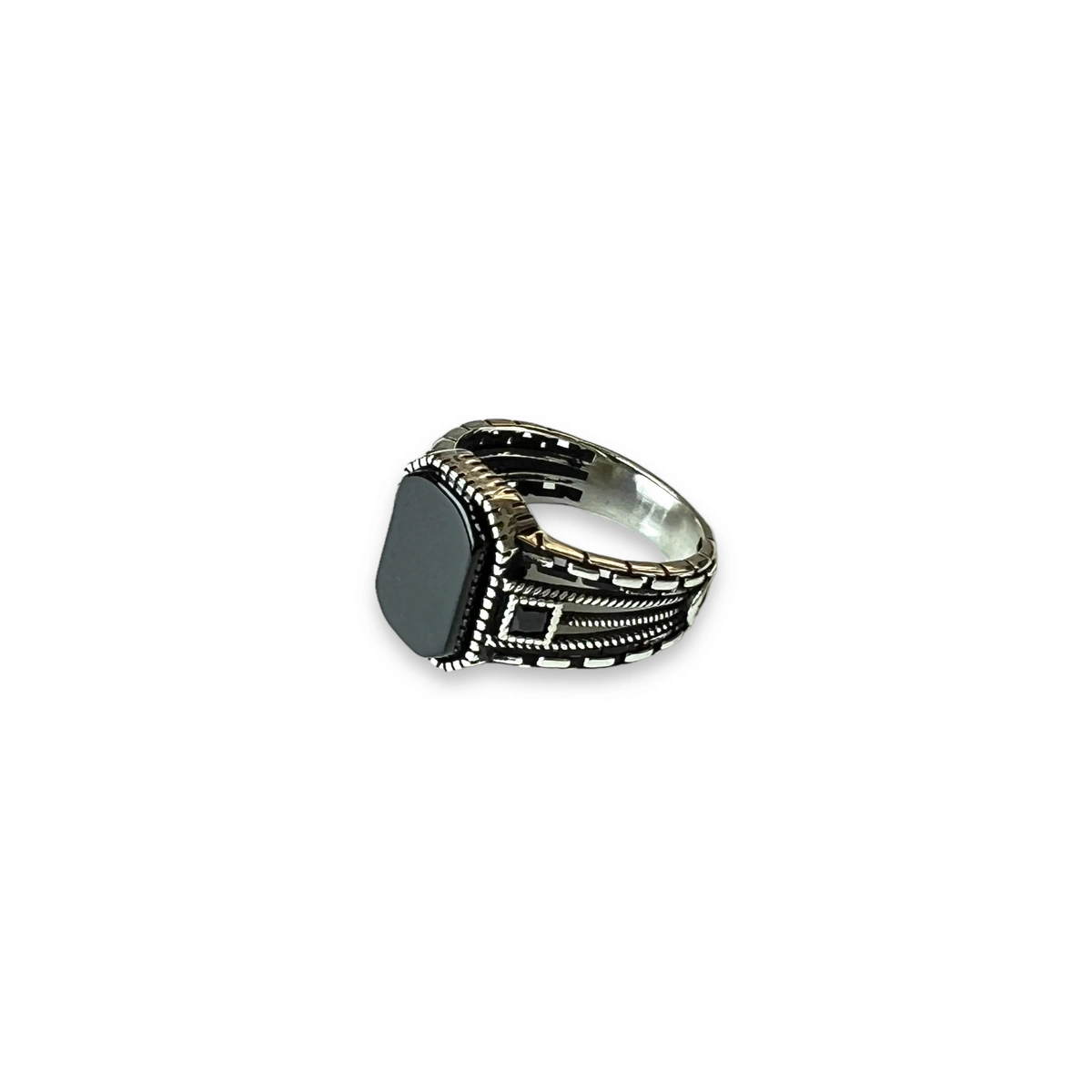 INELE ARGINT - Inel Argint 925 Men Classic Onix