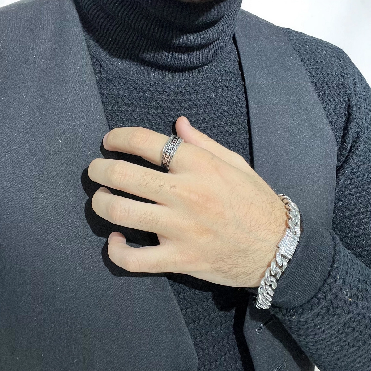 Inel Argint 925 Minimalist Cuban [2]