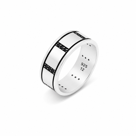 INELE ARGINT - Inel Argint 925 Tennis Black Zirconium