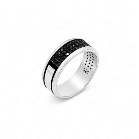 INELE ARGINT - Inel Argint 925 Tennis Black Zirconium