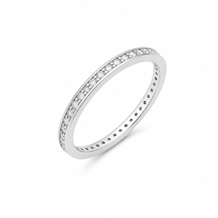 INELE ARGINT - Inel Argint 925 Tennis Slim 2 MM Alb