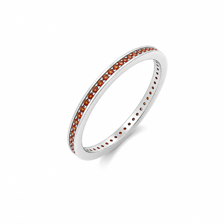 INELE ARGINT - Inel Argint 925 Tennis Slim 2 MM Portocaliu