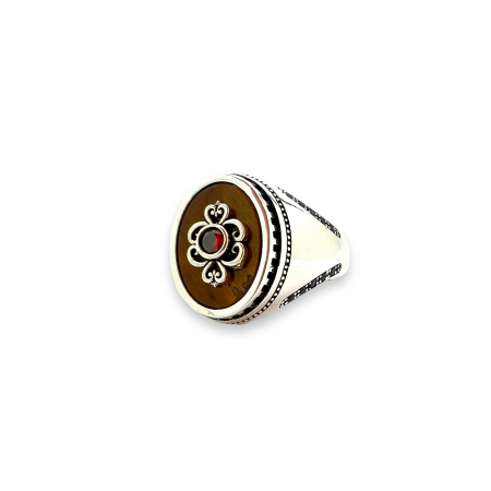 INELE ARGINT - Inel Argint 925 Tiger Eye Gothic