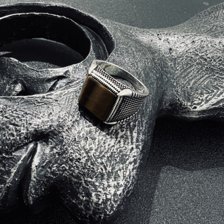 Inel Argint 925 Tiger Eye Stone [2]