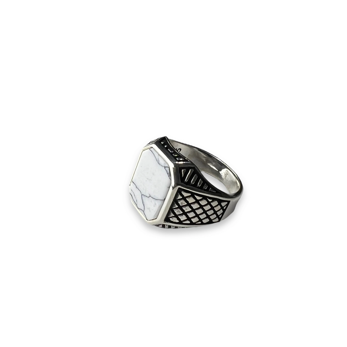INELE ARGINT - Inel Argint 925 White Howlite