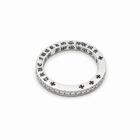 Inel Barbati Tennis Chrome Hearts Design White Diamonds [3]