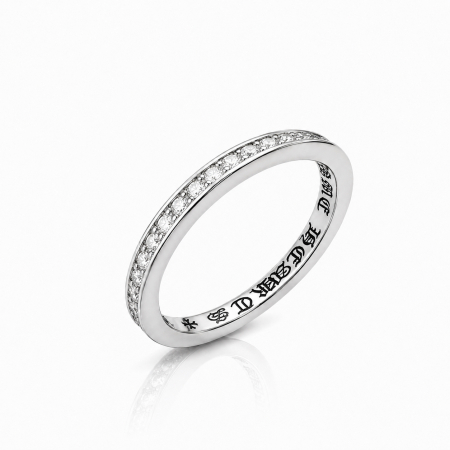 INELE - Inel Barbati Tennis Chrome Hearts Design White Diamonds