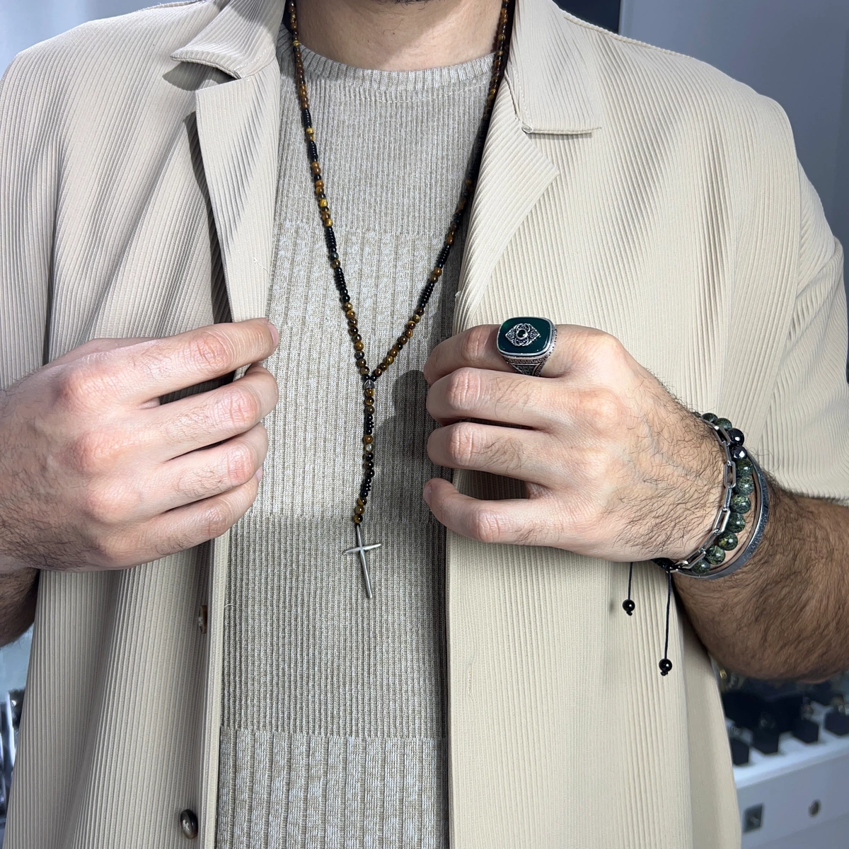 Inel Brooks Argint 925 Green Statement [2]