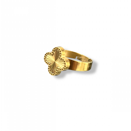 INELE DAMA - Inel Dama Ajustabil Gold Alhambra
